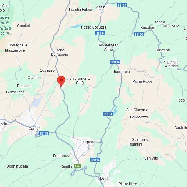 Villetta Century - Mappa della sede della casa vacanze a Chiaramonte Gulfi